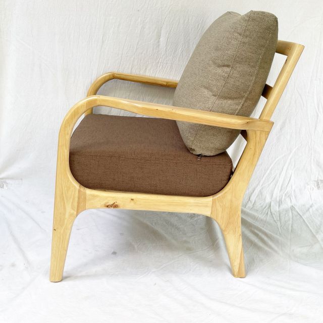 Ghế sofa đơn khung gỗ nệm bọc vải GSD68051