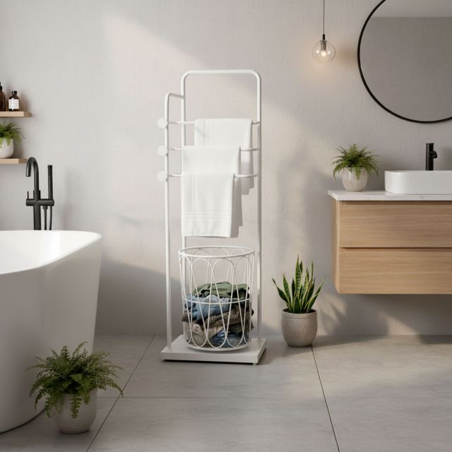 Giá treo đồ có giỏ đựng KPT68007
