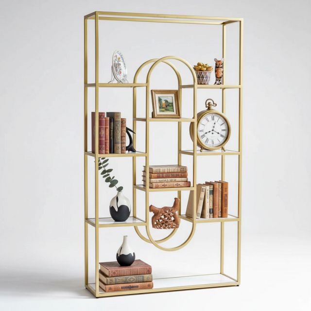 Kệ trang trí KINO II 100x30x180cm khung sắt KTB68107