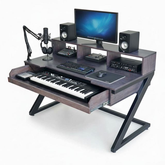 BBàn phòng thu StudioDesk có hộc kéo đàn chân chữ Z SD68001 BBàn phòng thu StudioDesk có hộc kéo đàn chân chữ Z SD68001