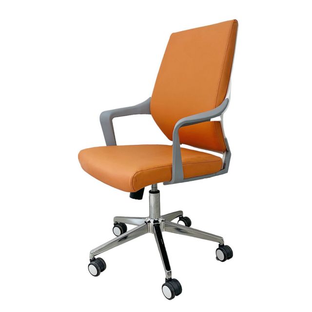 Ghế văn phòng chân xoay nêm bọc simili MF6101B Ghế văn phòng chân xoay nêm bọc simili MF6101B