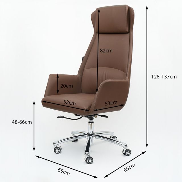 Kích thước ghế giám đốc chân xoay có thể ngả lưng GAK3369