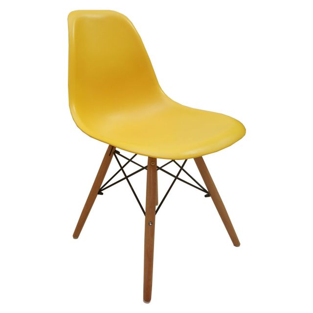 Ghế Eames chân gỗ lưng nhựa nhiều màu ST3009