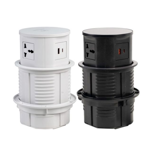 Ổ cắm điện âm bàn tích hợp sạc không dây HD68003
