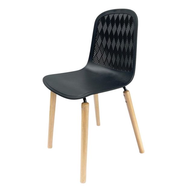 Ghế cafe lưng nhựa chân gỗ ST3003C Ghế cafe lưng nhựa chân gỗ ST3003C