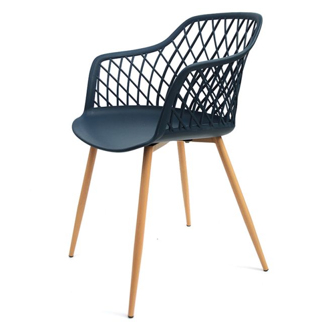 Ghế nhựa lưng lưới chân gỗ ST3014 Ghế nhựa lưng lưới chân gỗ ST3014