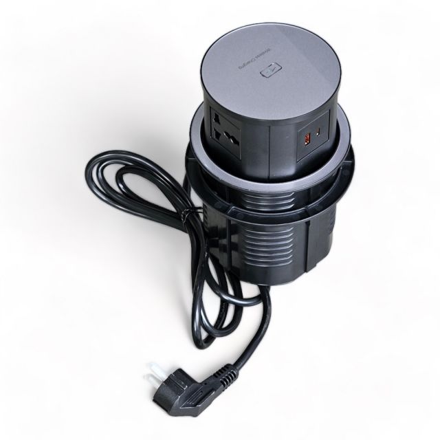 Ổ cắm điện âm bàn tích hợp sạc không dây HD68003 Ổ cắm điện âm bàn tích hợp sạc không dây HD68003