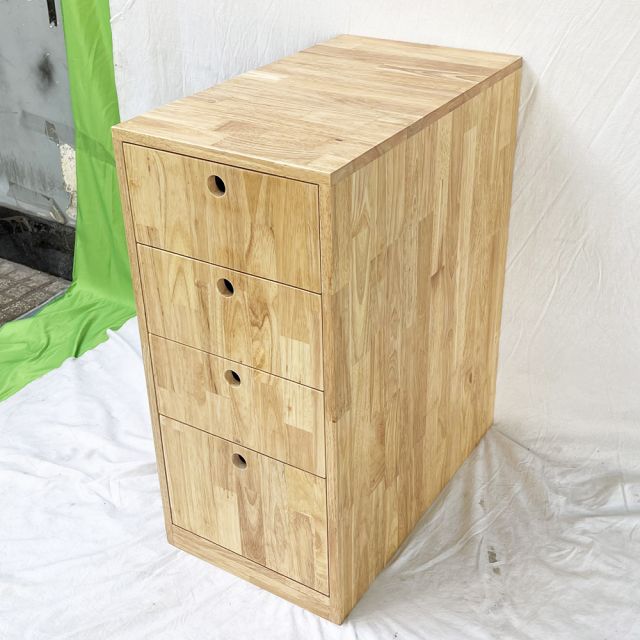 Tủ cá nhân 4 ngăn kéo cao 75cm gỗ cao su TCN68020
