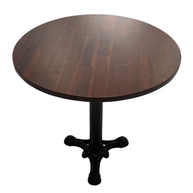 Bàn tròn 80cm gỗ tràm chân sắt đế gang đúc 3 chĩa BA68093 Bàn tròn 80cm gỗ tràm chân sắt đế gang đúc 3 chĩa BA68093