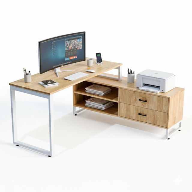 Bàn giám đốc chân bàn gác tủ gỗ cao su chân sắt BGD68063 Bàn giám đốc chân bàn gác tủ gỗ cao su chân sắt BGD68063