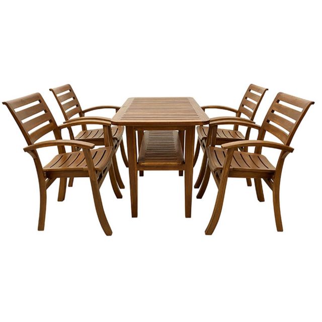 Bộ bàn ghế gỗ ngoài trời ValleyFULl -FSVL06
