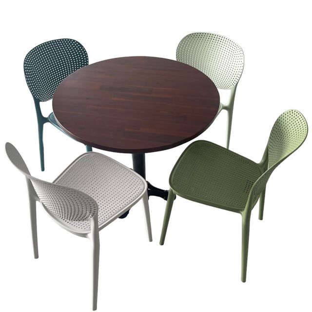 Bộ Bàn Tròn 80cm Và 4 Ghế Nhựa Nhiều Màu CBCF163 Bộ Bàn Tròn 80cm Và 4 Ghế Nhựa Nhiều Màu CBCF163