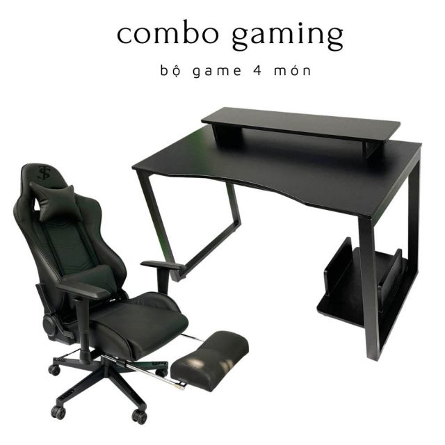 Bộ Bàn Ghế Gaming Bao Gồm 4 Món CBG68024