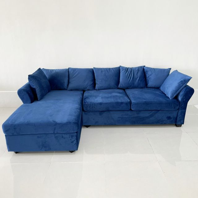 Sofa góc L 2m4x1m4 nệm bọc vải SFL68025