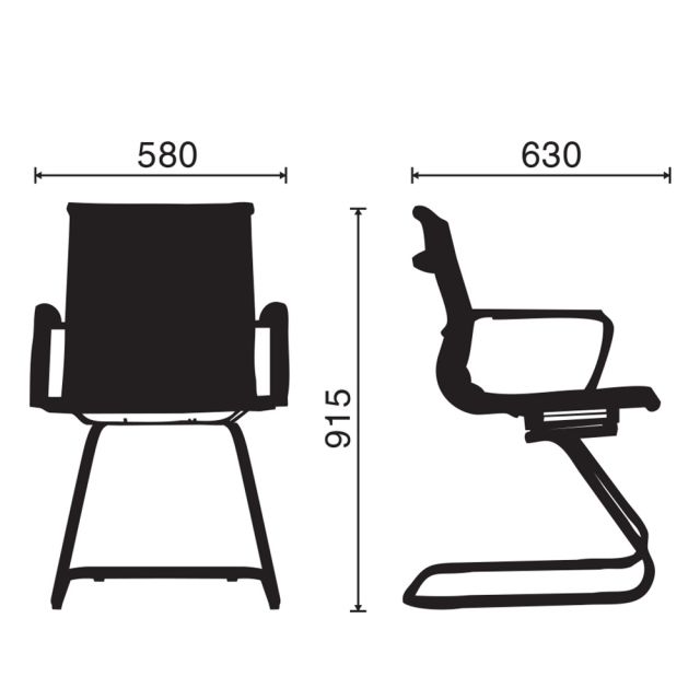 Ghế văn phòng lưng trung chân quỳ HOM1007-06