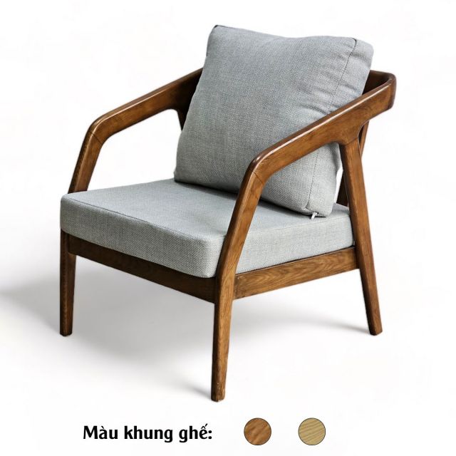 Ghế sofa đơn Kana nệm vải khung gỗ GSD68058 Ghế sofa đơn Kana nệm vải khung gỗ GSD68058