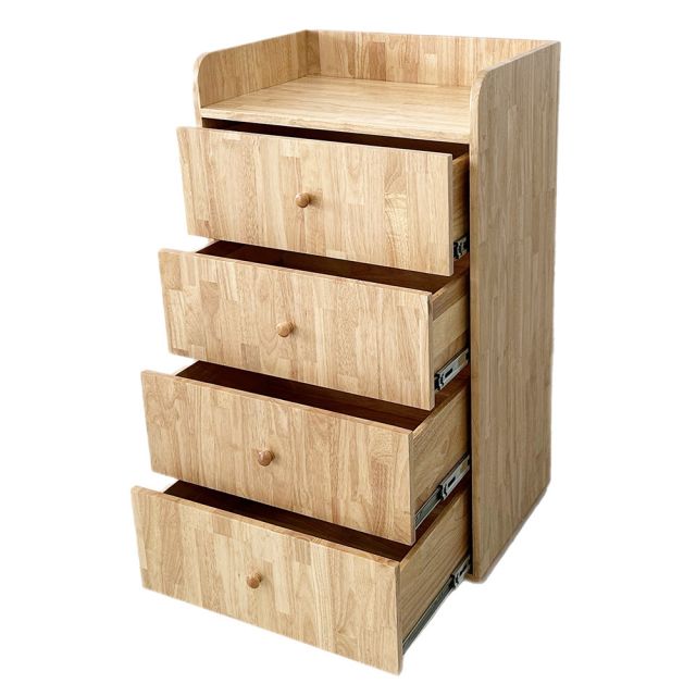 Tủ hồ sơ nhỏ gọn 4 ngăn kéo gỗ cao su THS68050