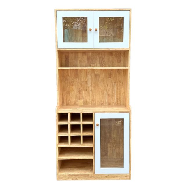 Tủ phòng ăn kết hợp tủ rượu gỗ cao su TPA005 Tủ phòng ăn kết hợp tủ rượu gỗ cao su TPA005