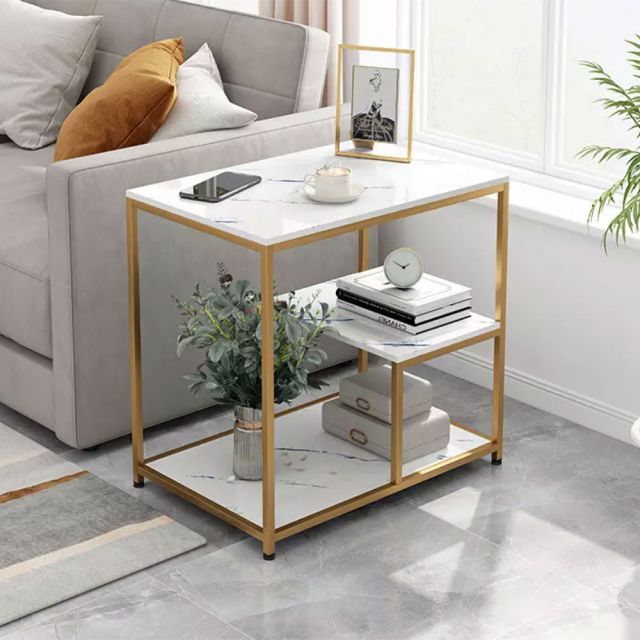 Bàn bên Sofa mặt đá khung sắt SST025 Bàn bên Sofa mặt đá khung sắt SST025