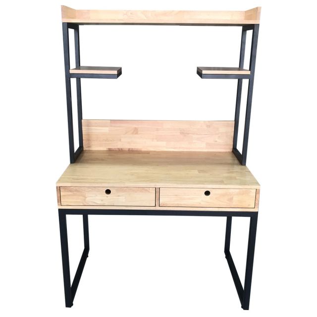 Bàn có ngăn kéo kết hợp kệ gỗ cao su BD68086 Bàn có ngăn kéo kết hợp kệ gỗ cao su BD68086