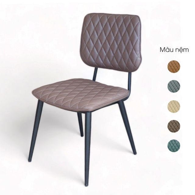 Ghế ăn Copin chân sắt nệm simili nhiều màu GA68035 (5 Màu) Ghế ăn Copin chân sắt nệm simili nhiều màu GA68035 (5 Màu)