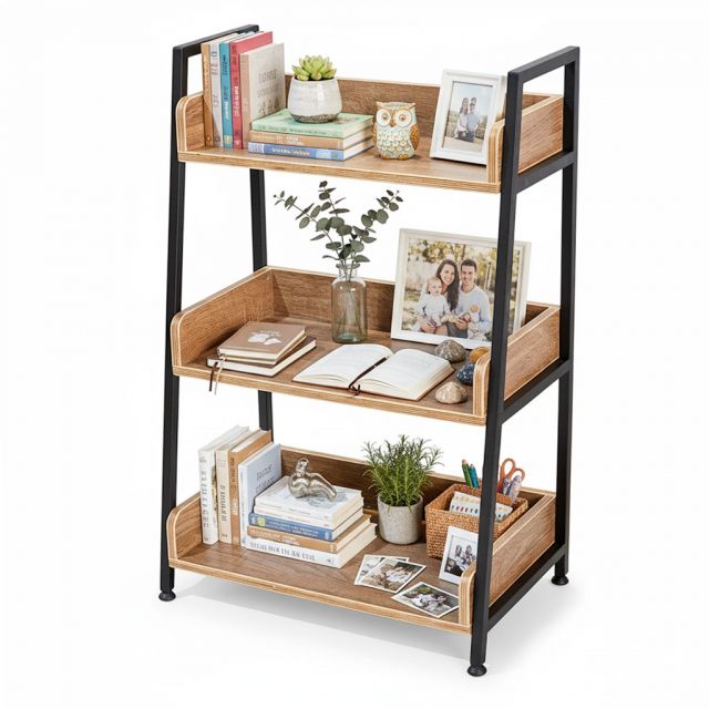 Kệ CASAN 3 tầng gỗ Plywood kết hợp khung sắt KS68171