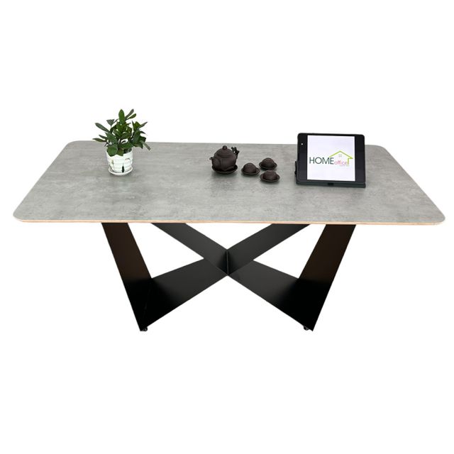 Bàn ăn chữ nhật 140/160x80cm gỗ Plywood chân sắt BA68104 Bàn ăn chữ nhật 140/160x80cm gỗ Plywood chân sắt BA68104