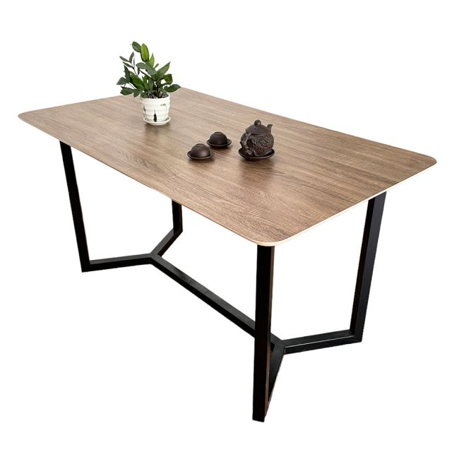 Bàn ăn chữ nhật 140x80cm gỗ Plywood chân sắt BA68126 Bàn ăn chữ nhật 140x80cm gỗ Plywood chân sắt BA68126