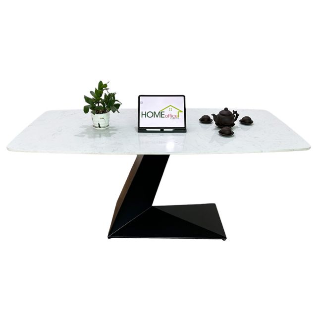 Bàn ăn chữ nhật 140/160x80 mặt đá chân sắt BA68120 Bàn ăn chữ nhật 140/160x80 mặt đá chân sắt BA68120