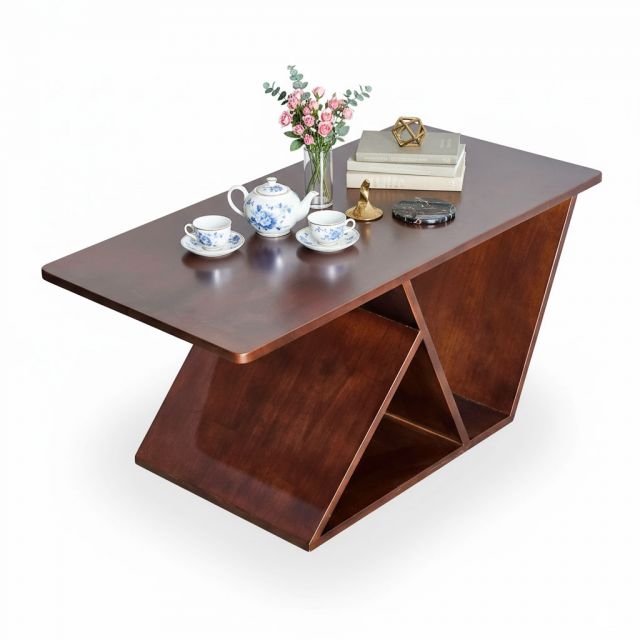 Bàn sofa chữ nhật 100x50x45cm gỗ cao su TT68229