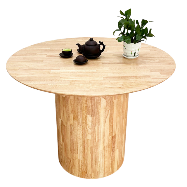 Bàn tròn 1m gỗ cao su BA6817 Bàn tròn 1m gỗ cao su BA6817