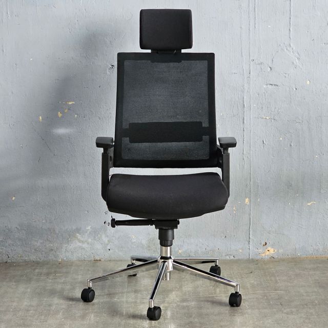 Ghế xoay văn phòng lưng lưới có tựa đầu HOM1085-01