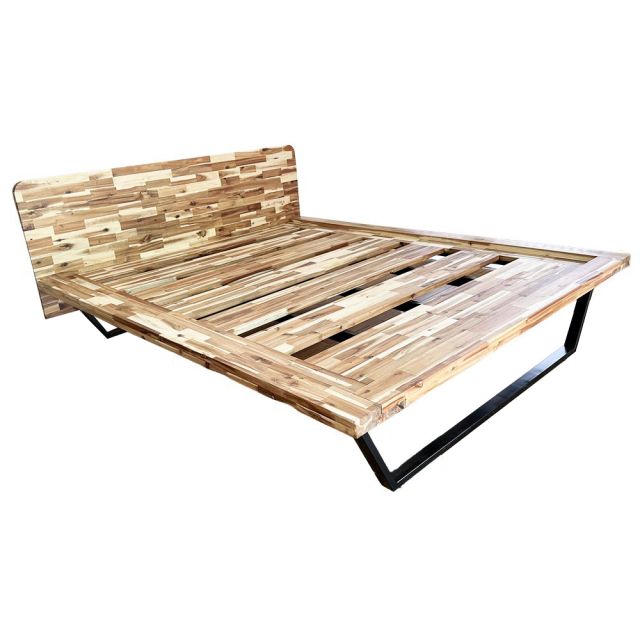 Giường ngủ đôi gỗ tràm chân sắt GN68044