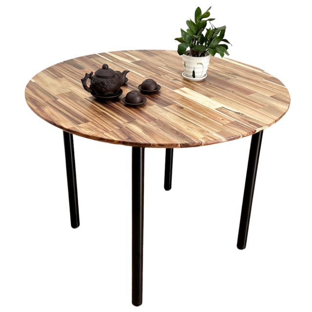 Bàn tròn gỗ Tràm chân sắt sơn tĩnh điện BA68141 Bàn tròn gỗ Tràm chân sắt sơn tĩnh điện BA68141