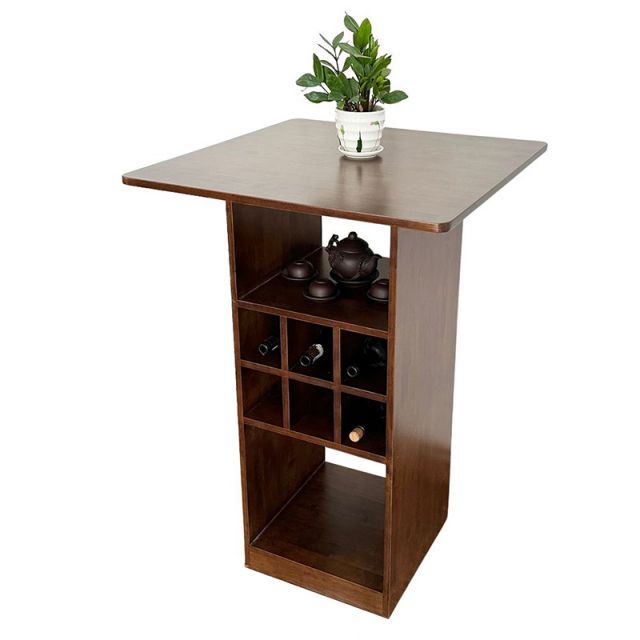 Bàn bar chân kết hợp tủ rượu gỗ cao su BB017 Bàn bar chân kết hợp tủ rượu gỗ cao su BB017