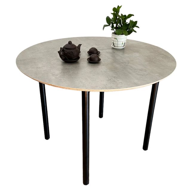 Bàn tròn gỗ Plywood chân sắt sơn tĩnh điện BA68140 Bàn tròn gỗ Plywood chân sắt sơn tĩnh điện BA68140