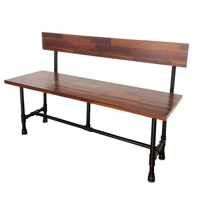 Ghế băng có tựa lưng gỗ Tràm chân ống nước GBD019 Ghế băng có tựa lưng gỗ Tràm chân ống nước GBD019