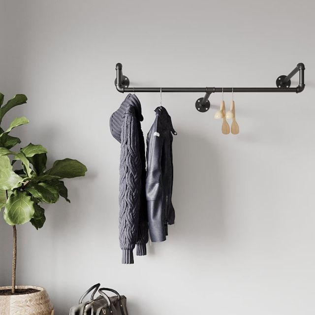 Giá treo quần áo ống nước gắn tường GQA68029 Giá treo quần áo ống nước gắn tường GQA68029