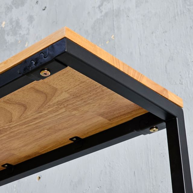 Kệ vi sóng gỗ cao su khung sắt KVS68005