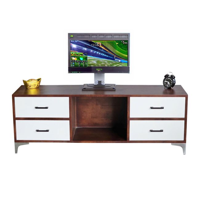 Tủ TV phòng khách 140x40x50cm gỗ cao su KTV68099