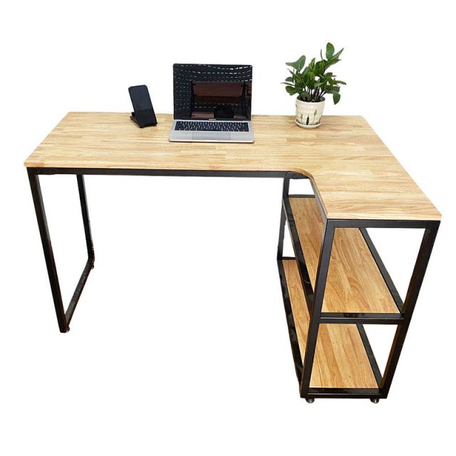 Bàn làm việc góc L chân kết hợp kệ CD68019 Bàn làm việc góc L chân kết hợp kệ CD68019