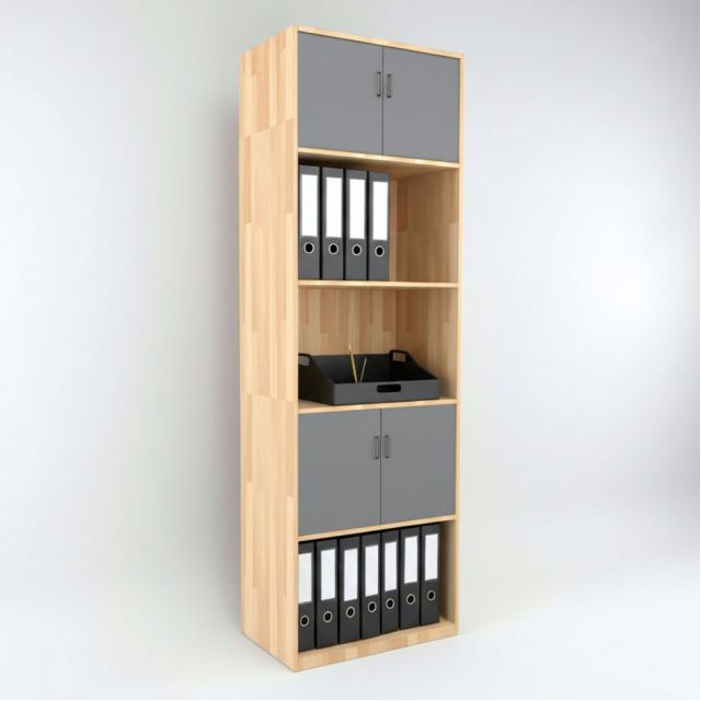 Tủ hồ sơ 5 tầng 80x40x220cm gỗ tự nhiên THS68058 Tủ hồ sơ 5 tầng 80x40x220cm gỗ tự nhiên THS68058