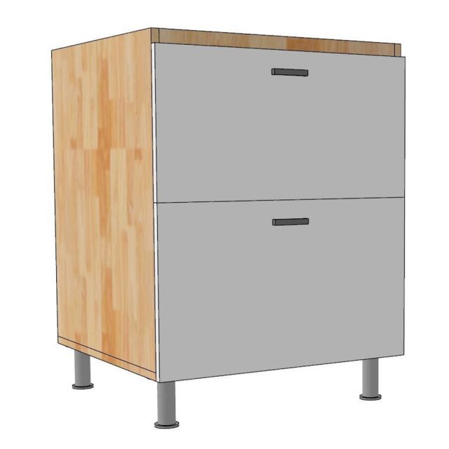 Module tủ bếp dưới 60cm hệ 2 ngăn kéo MTBD013 Module tủ bếp dưới 60cm hệ 2 ngăn kéo MTBD013