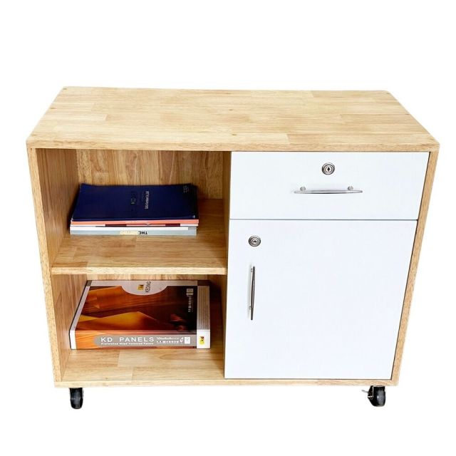 Tủ di động có khóa 80x40x65cm gỗ tự nhiên TCN68031 Tủ di động có khóa 80x40x65cm gỗ tự nhiên TCN68031