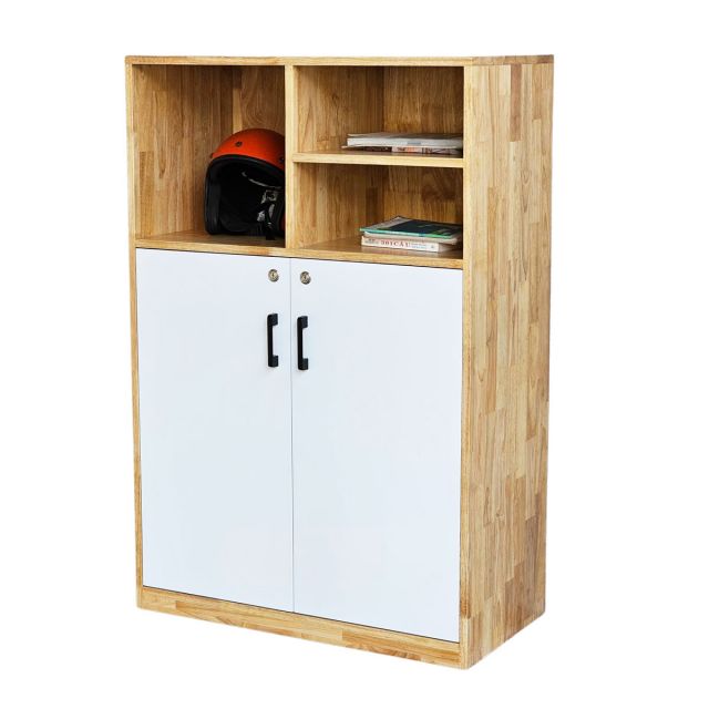 Tủ hồ sơ văn phòng gỗ cao su THS68053 Tủ hồ sơ văn phòng gỗ cao su THS68053