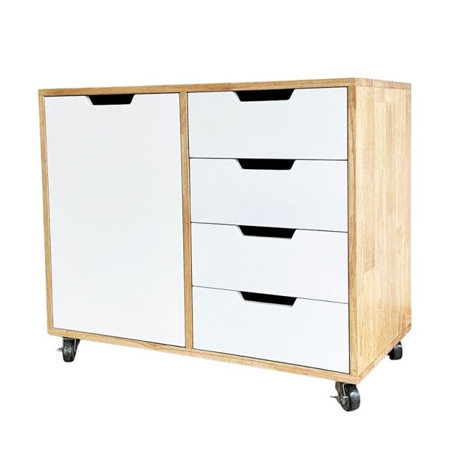 Tủ hồ sơ di động gỗ tự nhiên TCN68033 Tủ hồ sơ di động gỗ tự nhiên TCN68033