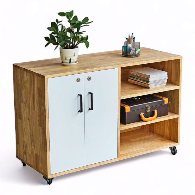 Tủ cá nhân di động 100x40x65cm gỗ tự nhiên TCN68032 Tủ cá nhân di động 100x40x65cm gỗ tự nhiên TCN68032