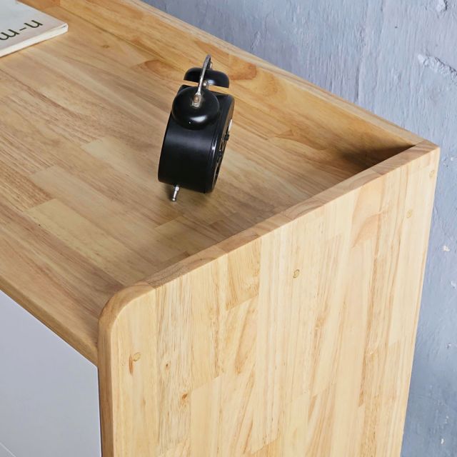 Tủ trang trí cửa kính gỗ cao su chân sắt KTB68123