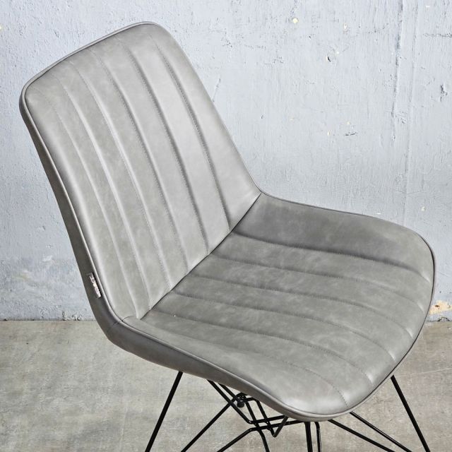 Ghế ăn, ghế cafe Aster chân sắt nệm da GAK118