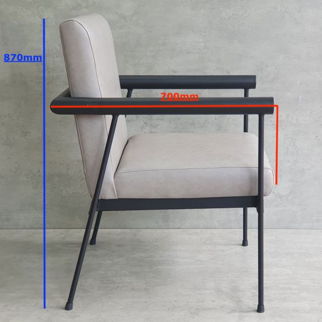 Ghế sofa đơn, ghế cafe nệm simili khung sắt TTG014